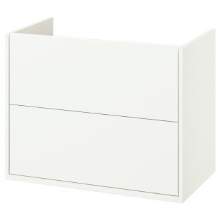 Lavabo Dolabı, Beyaz, 80x48x63 cm, 2 Çekmeceli