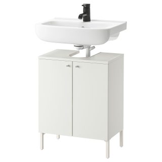 Lavabo Dolabı Kombinasyonu, Beyaz, 54x40x80 cm, Bataryalı
