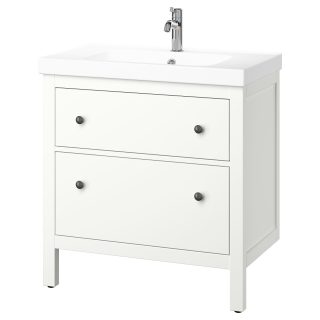 Lavabo Dolabı Kombinasyonu, Beyaz, 82x49x89 cm, Bataryalı