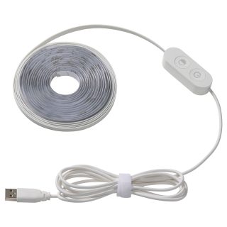 LED'li Aydınlatma Şeridi, Işık Rengi: Ayarlanabilir Renkli ve Beyaz, 3 m, USB'li