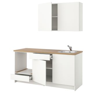 Mutfak Dolabı Kombinasyonu, Beyaz, 180x61x220 cm, Bataryalı