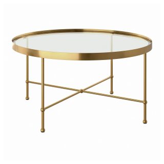 Orta Sehpa, Altın Rengi-Cam, 88 cm