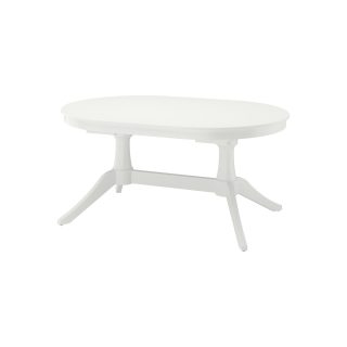 Oval Yemek Masası, Beyaz, 6-8 kişilik, 160/215x110 cm