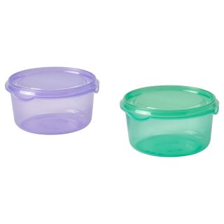 Plastik Saklama Kabı Seti, Lila-Yeşil, 0,3 lt, 2 Parça