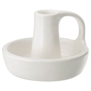 Şamdan, Beyaz, 8 cm, Seramik