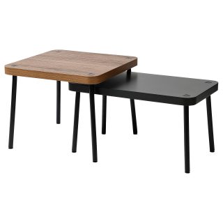 Sehpa Seti, Gri-Ceviz Görünüm, 2 Parça