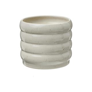Seramik Saksı, Bej, 12 cm