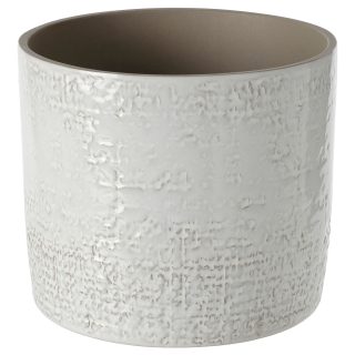 Seramik Saksı, Beyaz, 15 cm