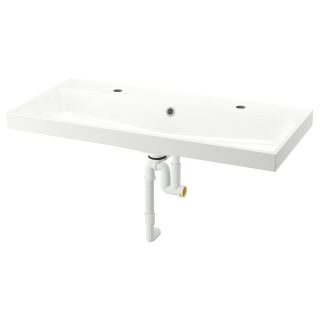 Sifonlu Lavabo, Beyaz, 100x48 cm