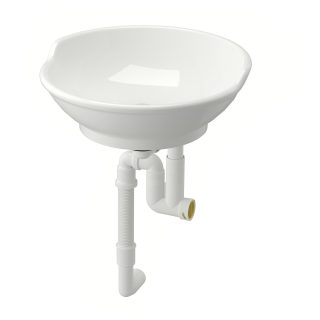 Sifonlu Lavabo, Beyaz, 40x14x9 cm