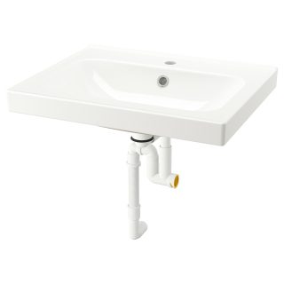 Sifonlu Lavabo, Beyaz, 62x49 cm