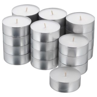 Tealight Mum, Beyaz, 9 saat, 24 adet