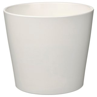 Toprak Saksı, Beyaz, 15 cm, İç Mekan