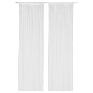 Tül Perde/2 Kanat, Beyaz, 280x300 cm, Şeffaf Kumaş, Polyester