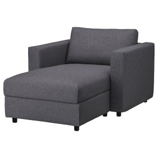 Uzanma Koltuğu, Orta Gri, Dar Kolçaklı
