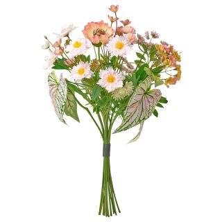 Yapay Buket, Pembe-Beyaz, 60 cm, İç-Dış Mekan