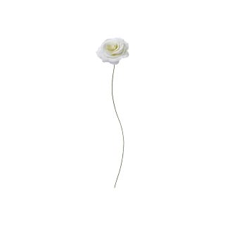 Yapay Çiçek, Beyaz, 50 cm, Gül