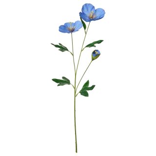 Yapay Çiçek, Mavi, 57 cm, Gelincik, İç-Dış Mekan