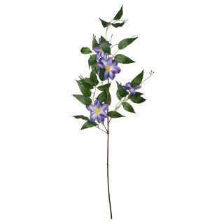 Yapay Çiçek, Mavi-Siyah, 97 cm, Clematis, İç-Dış Mekan