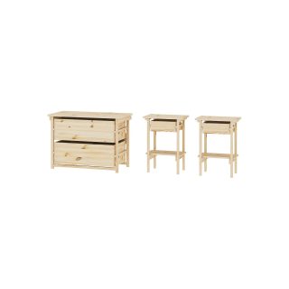 Yatak Odası Seti, Çam, 3'lü Set
