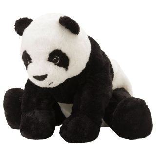Yumuşak Oyuncak, Beyaz-Siyah, 30 cm, Panda