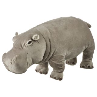 Yumuşak Oyuncak, Gri, 56 cm, Su Aygırı