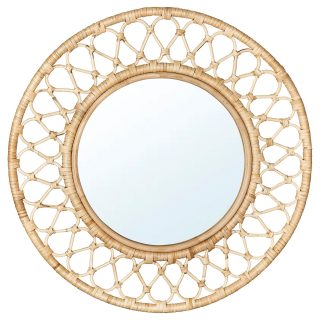 Duvar Aynası, Rattan, 55 cm