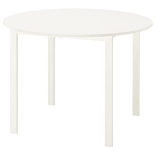 Yuvarlak Mutfak Masası, Beyaz, 4 kişilik, 107 cm